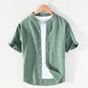 2025 Linen Men Shirts Cotton Men's Shirts Quality Linen Shirt Men