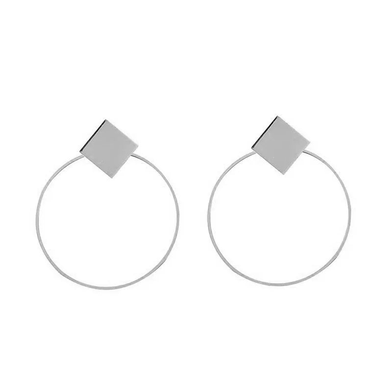 Fashion Statement Earrings Big Geometric Round Earrings for Women Fashion Dangle Earrings Drop Modern Female Jewelry Gift