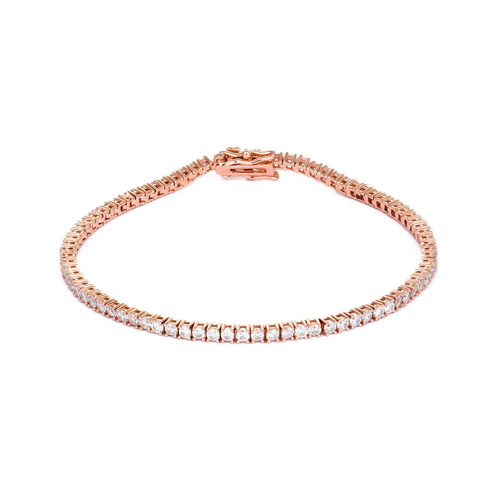 Men's Women's High-End Cross-Border Jewelry 2-6mm Full-Set S925 Silver Plated Moissanite Bracelet Dropshipping Accessible Luxury