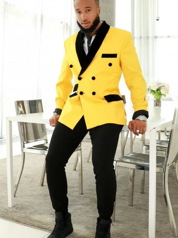 Custom Made Groomsmen Notch Satin Lapel Groom Tuxedos Black Men Suits Wedding Best Man 2 Pieces ( Jacket + Pants + Bow Tie) B859