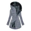 Women's Winter Parka Thick Warm Fleece Lined Long Coat Hooded Plus Size Print Design Ladies Padded Puffer Jacket