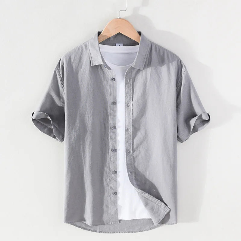 2025 Linen Men Shirts Cotton Men's Shirts Quality Linen Shirt Men