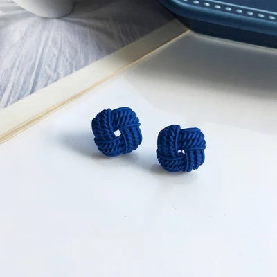 Korean Blue Geometric Acrylic Resin Drop Earrings for Women Statement Round Square Dangle Earrings 2022 Fashion Brincos Jewelry