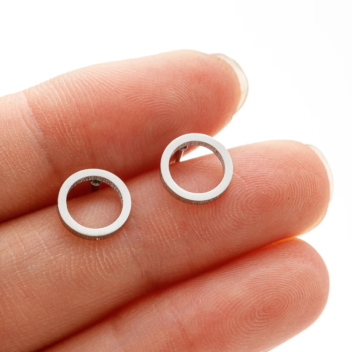 Vintage Simple Star Moon Circle Geometry Stainless Steel Stud Earrings for Women Trendy Earing Piercing Jewelry Gift