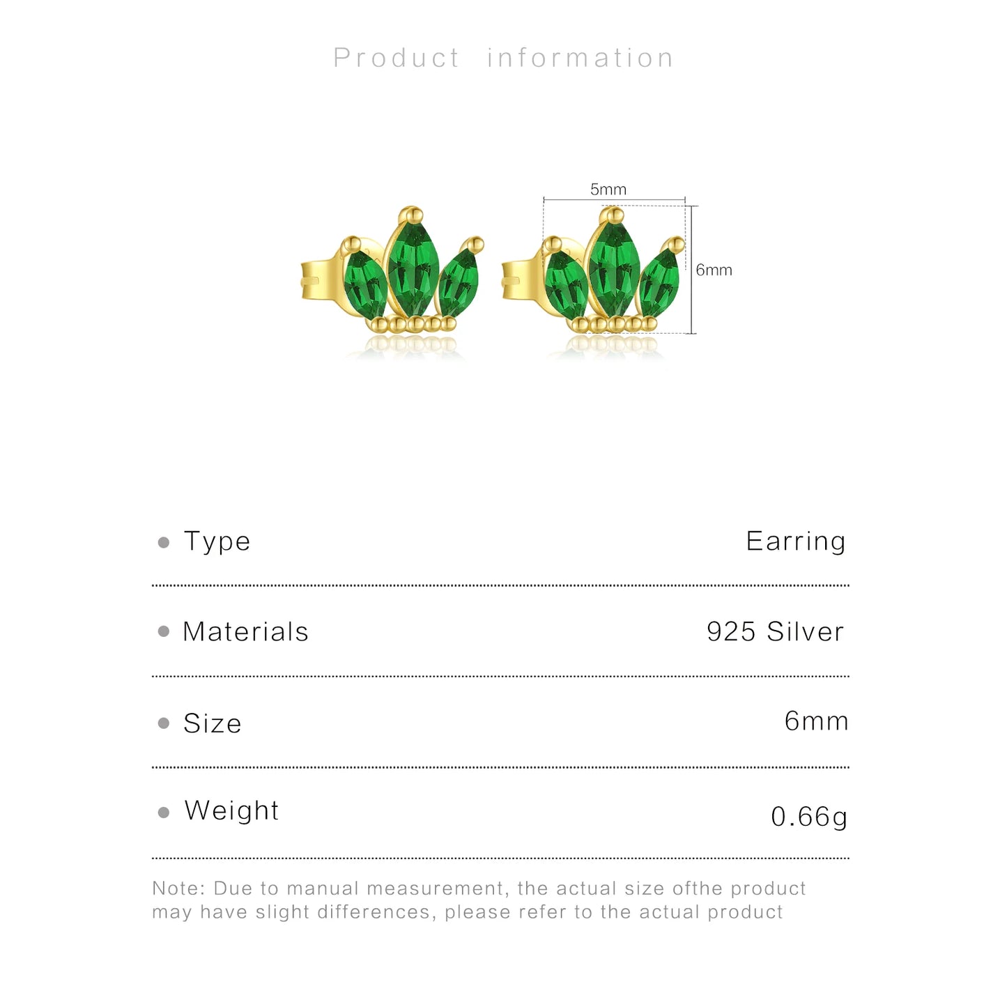 ANDYWEN 925 Sterling Silver Colorful Three Ovals Queen Stud Earring Luxury Fashion Zircon Piercing Three Leafs Small Jewelry