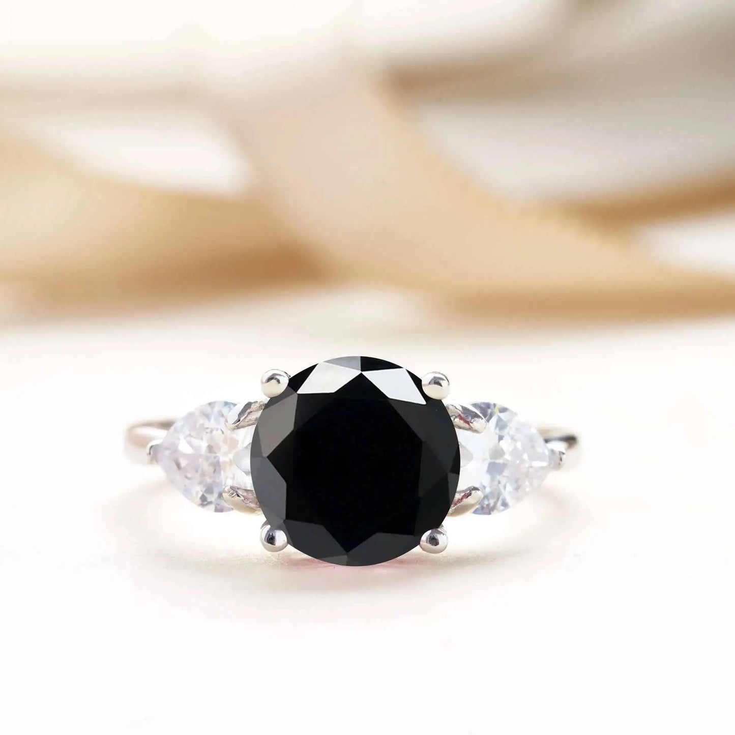 Luxury 9mm 3ct D Color Moissanite Rings Classic 4 Prong S925 Sterling Silver Fine Jewelry Dating Gift For Women Wedding Bands