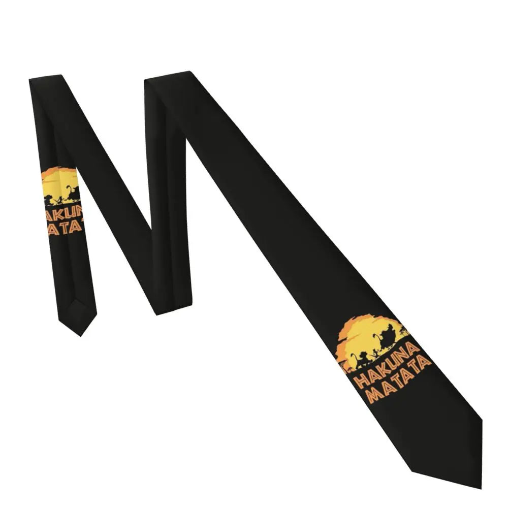 Custom The Lion King Hakuna Matata Necktie Mens Mens Suit Tie For Thanksgiving Day