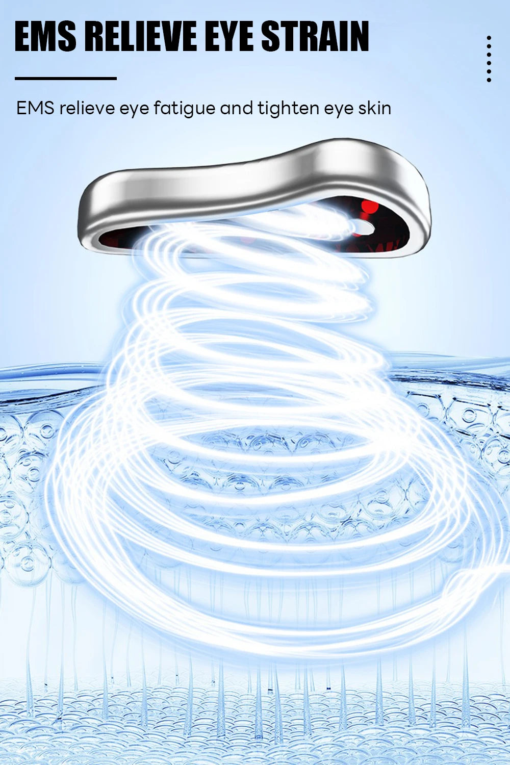 Led Red Light Eye Care Therapy Ems Massager With Gel Patch For Treatment Under Eye Wrinkle Improvement Dark Circles Removal Care