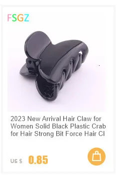 Brand French Banana Hair Clip Black Plastic Ponytail Holder Hair Pin for Lady Hairdress Beauty Tool Simple Hair Clips 2020