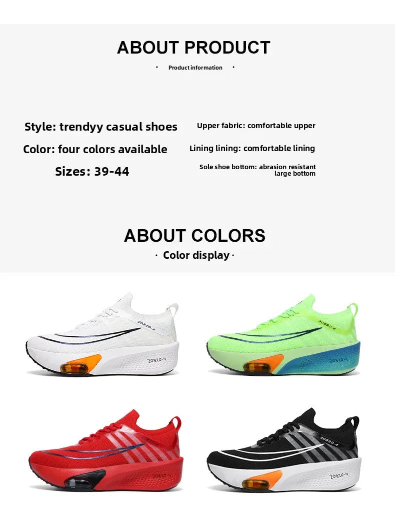 NEW Running Shoe Air Cushion Speciality Marathon Men Sports Breathable Lightweight Women's Comfortable Athletic Nonskid Sneakers