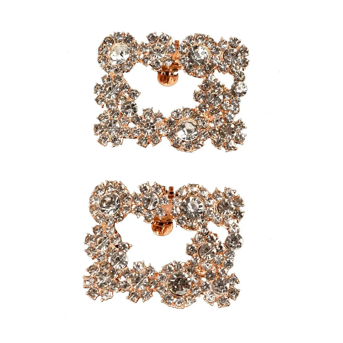 1Pair Detachable Shoes Decorations Shiny Crystal Shoes Clip Charm Buckle Rhinestone Brooch Women Bag Pendant Bride Accessories