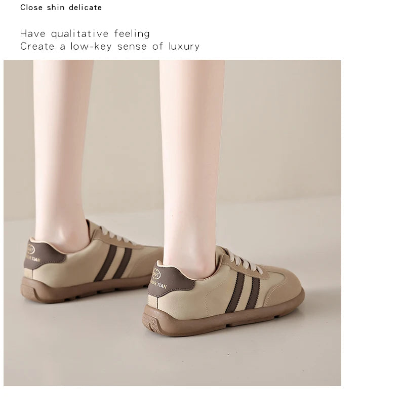 2025 New Autumn/Winter Women's Shoes Comfortable Casual Shoes College Style Wide Toe Soft Flat Shoes Outdoor Casual Sports Shoes