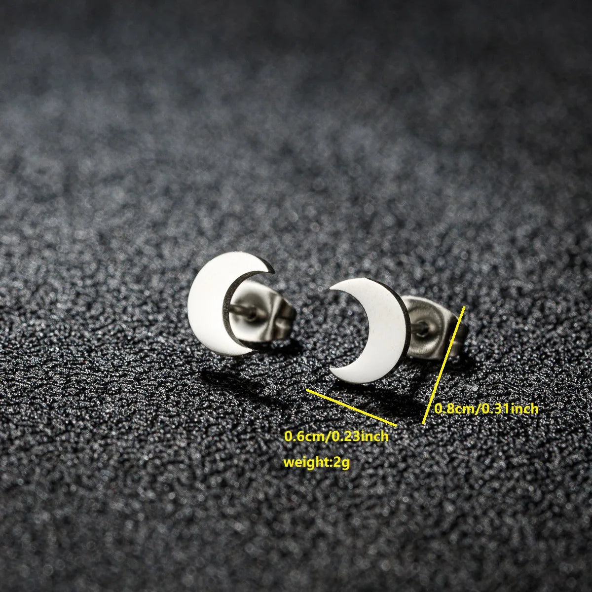 Vintage Simple Star Moon Circle Geometry Stainless Steel Stud Earrings for Women Trendy Earing Piercing Jewelry Gift