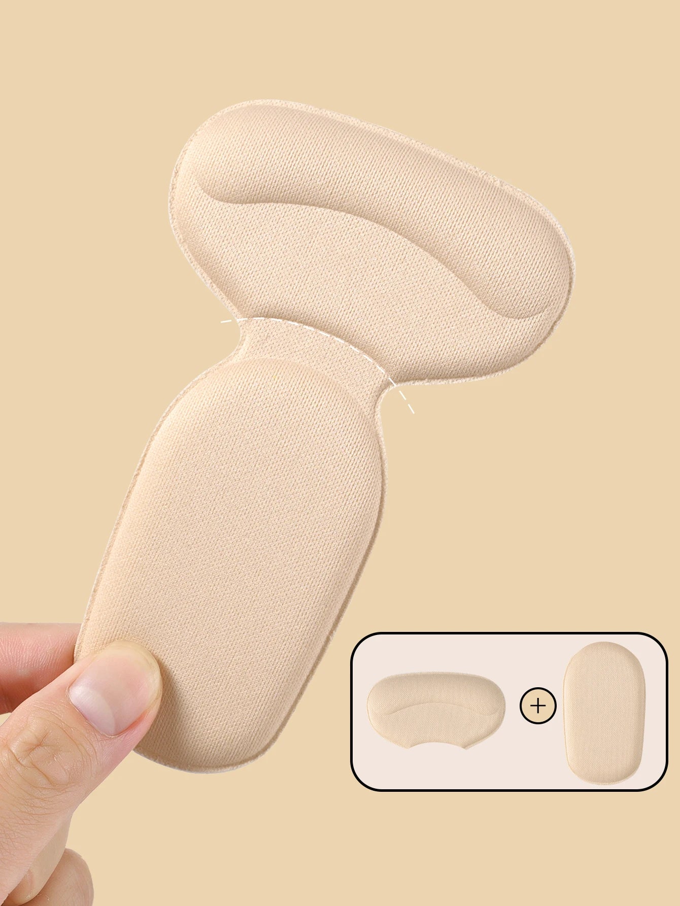 3/6Pairs Heel Pad With Insoles Attached To The Heel, Memory Foam Insoles High Heels, Anti-Wear Shoe Heel Pads