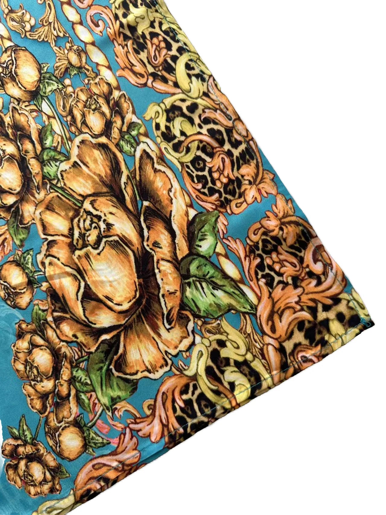 Women's Kaftan Dresses, Colorful Print Mrs Roper Caftan, Bathing Suit Cover Ups Beach Dresses