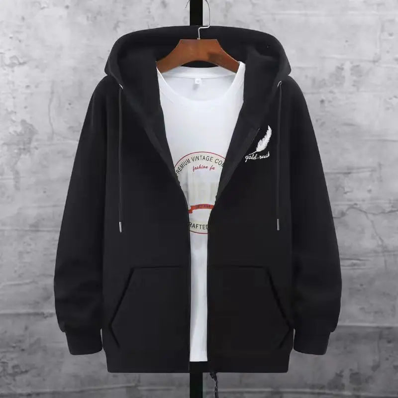 Men's Sherpa Lined Zip Hoodie Heavyweight, Winter Fleece Jacket S-5XL, Oversized Pullover Coat with Hood for Cold Weather