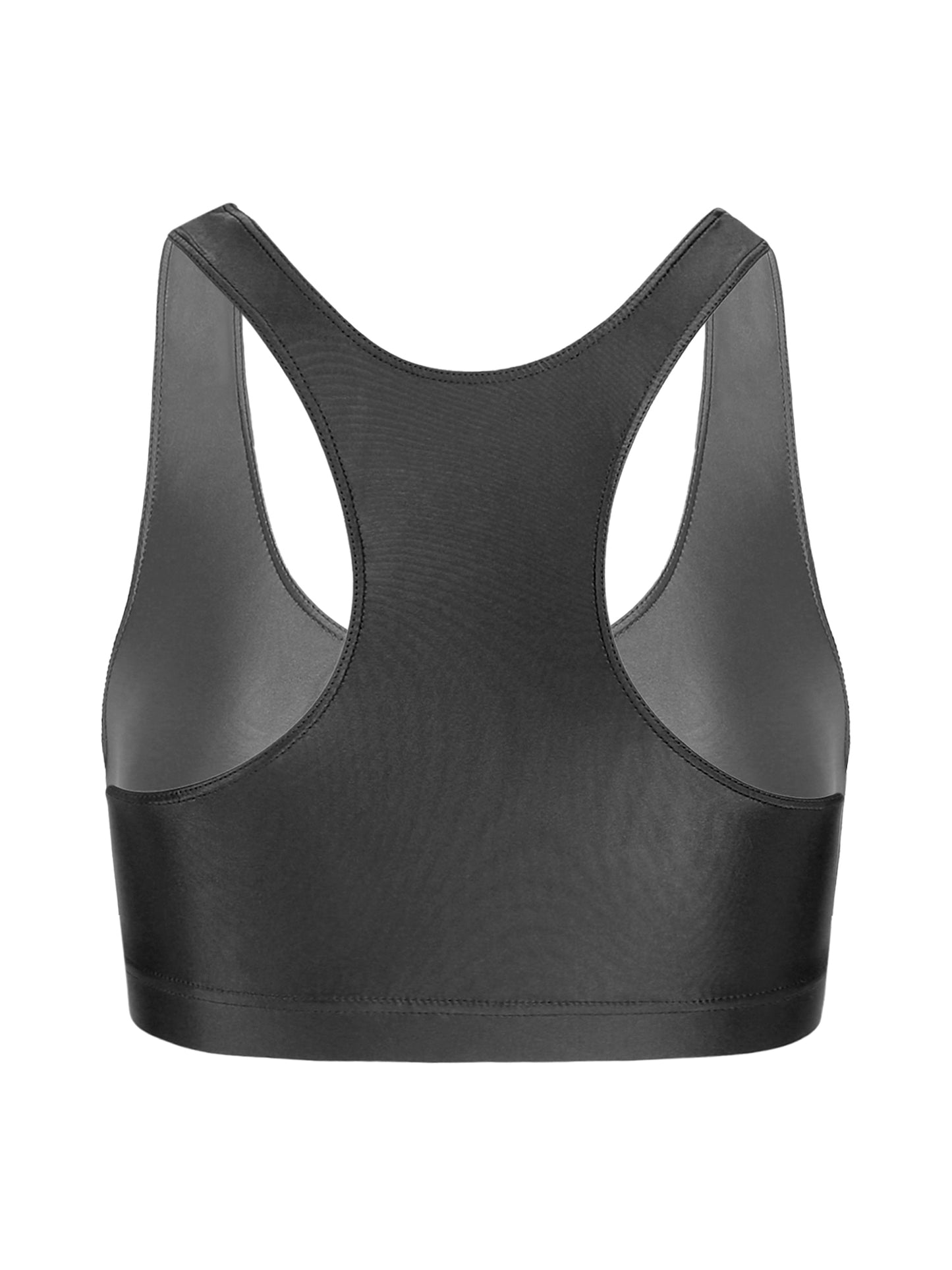 Women Glossy Swimsuit Outfit Oil Shiny Camis Crop Top Sports Fitness Smooth Tank Tops T-shirt With Panties Boxer Shorts Swimwear