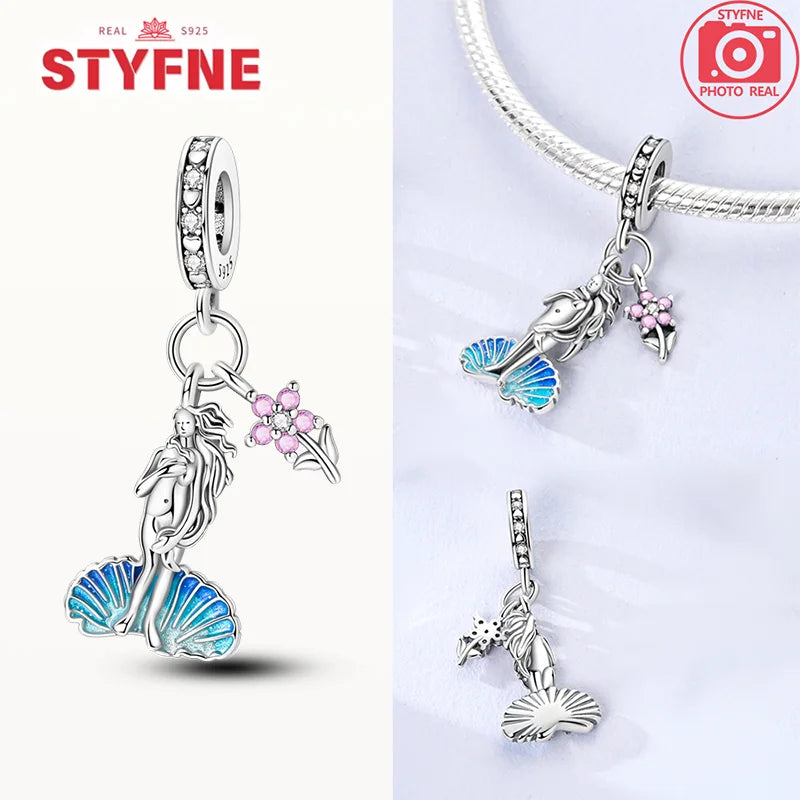 925 Silver Charms Religion Heart Lucky Eye Cross Beads For Original Bracelet Making Pendant for Women Fine Jewelry gifts