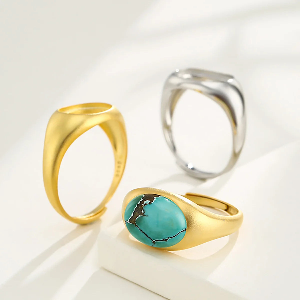 Adjustable Ring Blank Fit 7X9/8X10/10X12mm Oval Glass Cabochons Cameo Tray 925 Silver DIY Rings Setting Jewelry Making