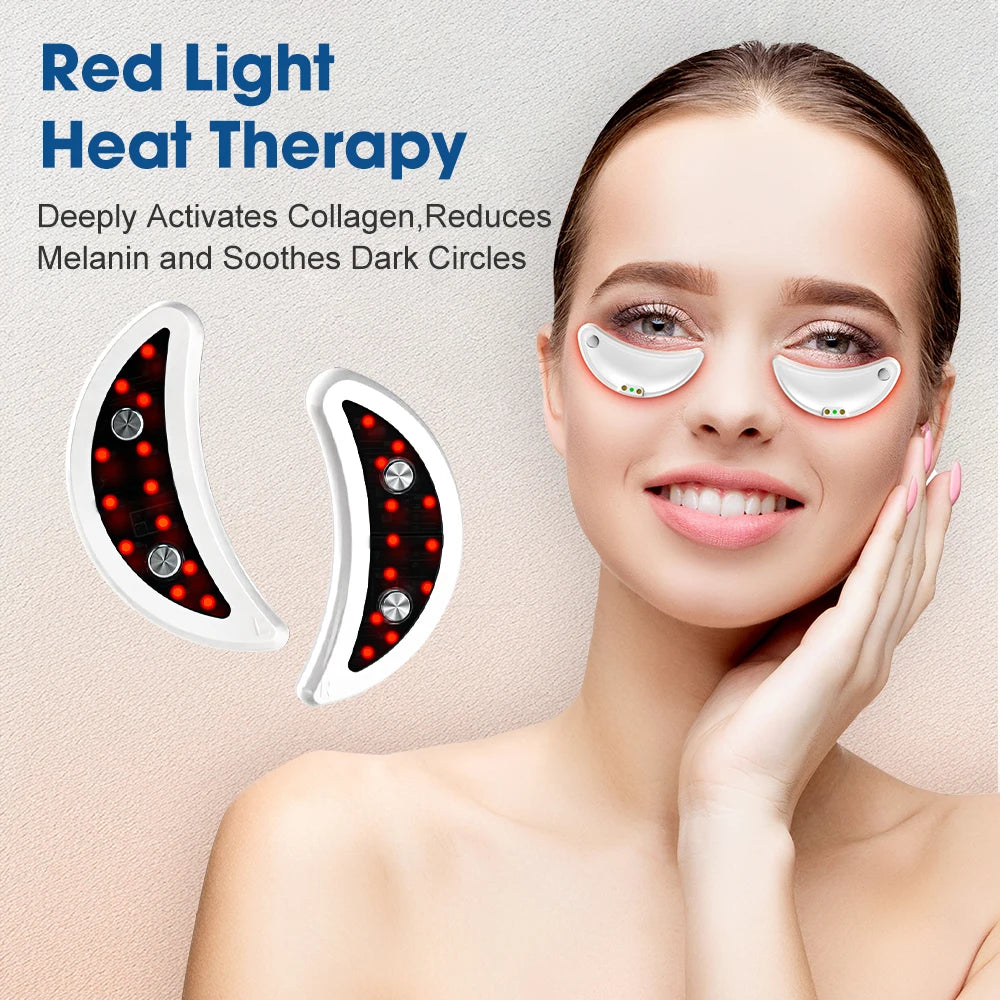 Electric Portable Ems Red Light Therapy Massage Led Eye Patch With Microcurrent Eye Care Device Anti-aging Dark Circles Remover