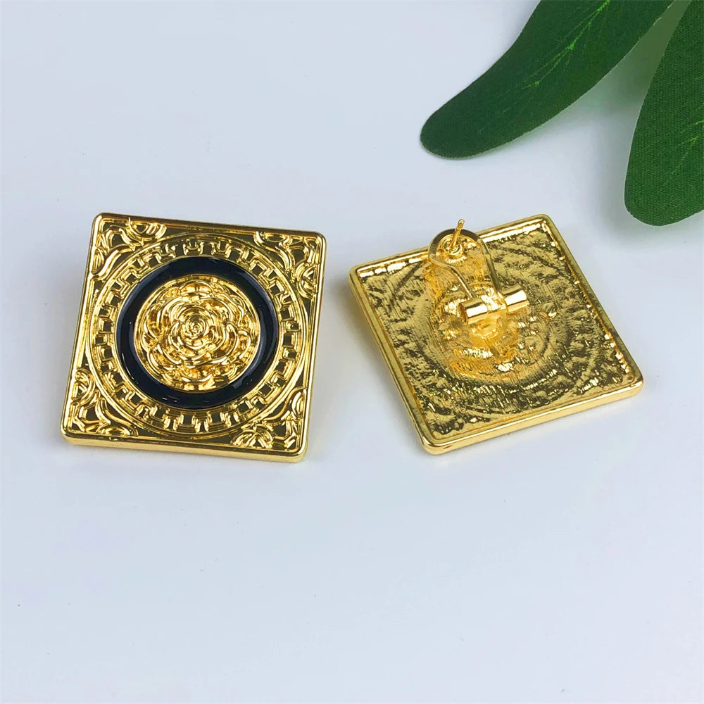 TITI Dubai Luxury Jewelry Set for Women 18K Gold Plated Necklace Bracelet Ring Earrings Classic Daily Wear Party Gift