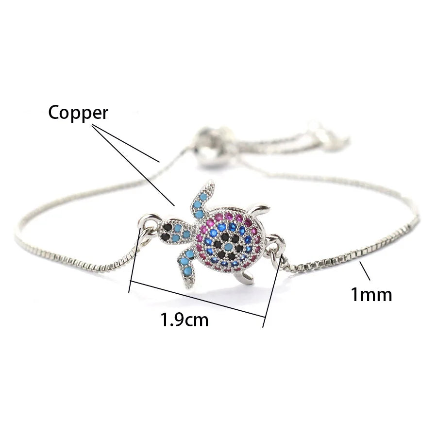Fashion Gold Silver Color Women Chain Bracelet Adjustable Link Braclet Evil Eyes Butterfly Flower Cross Cuckold Braslet Joias