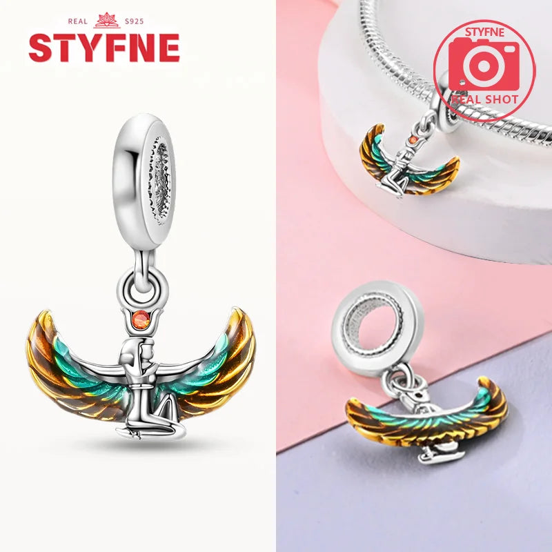 925 Silver Charms Religion Heart Lucky Eye Cross Beads For Original Bracelet Making Pendant for Women Fine Jewelry gifts