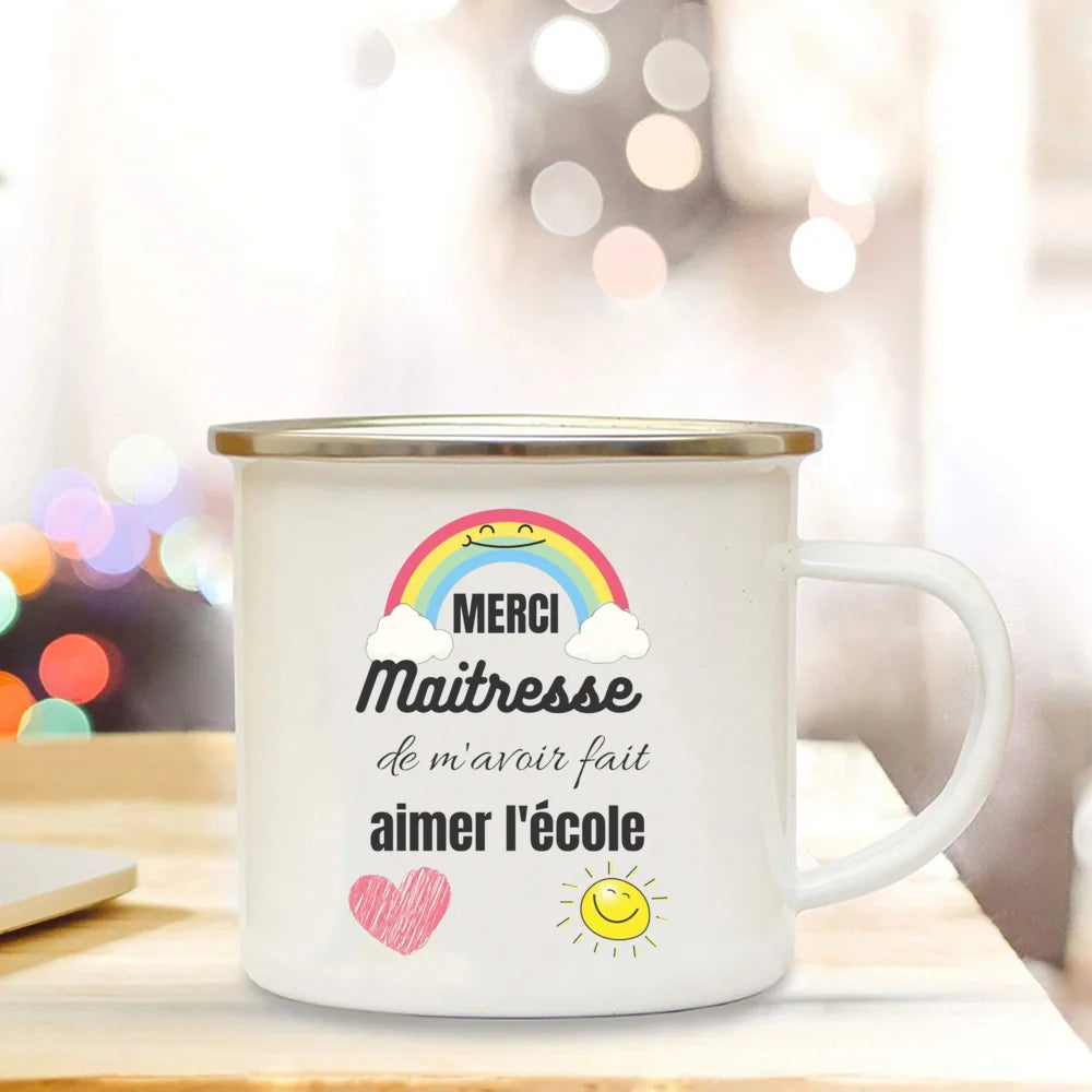 Thank You Teacher for This Wonderful Year Spent with You Print Mug Coffee Cup Drinks Camping Mugs Teacher's Day Gift for Teacher