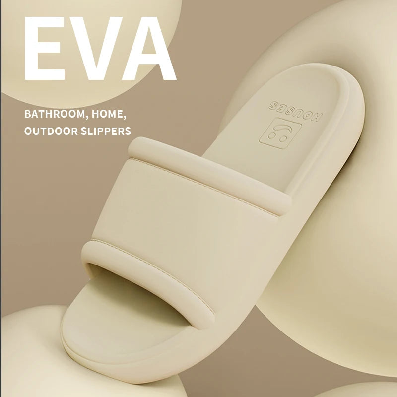 New Men's Slippers EVA Non-slip Bathroom Slipper Soft Comfortable Home Summer Sandal Indoor Bathroom Slippers Male Shower Shoes