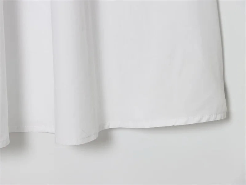 Women's Skirt 2025 New European and American Style Solid Color Poplin Long Skirt Summer Women's Casual Midi Skirt