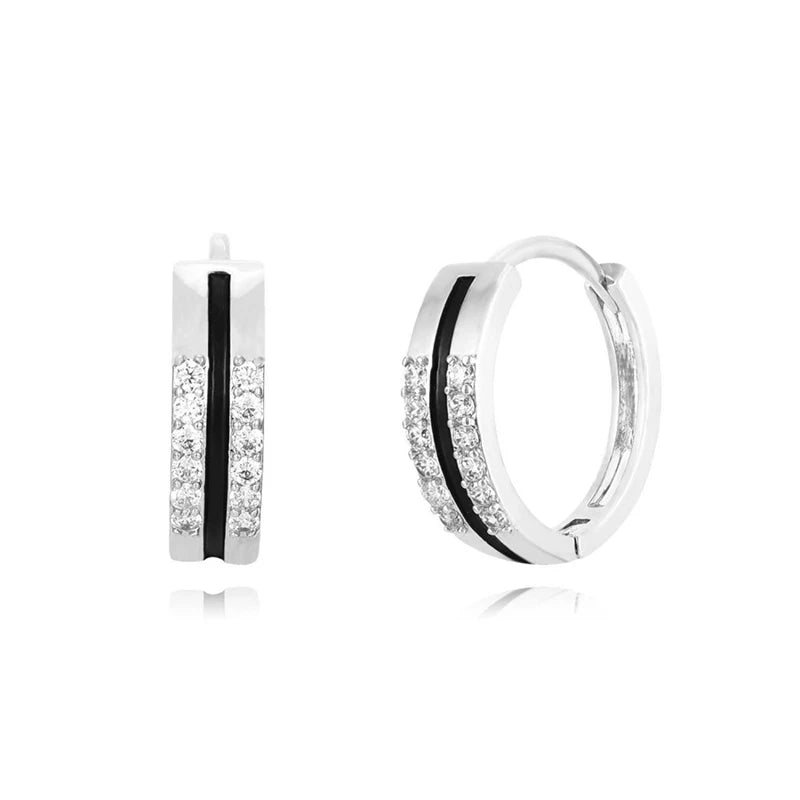 CRMYA Black CZ Zircon Dripping Oil Women's Earrings Set Fashion Gold color Earring Accessories For Women 2025 Jewelry Wholesale