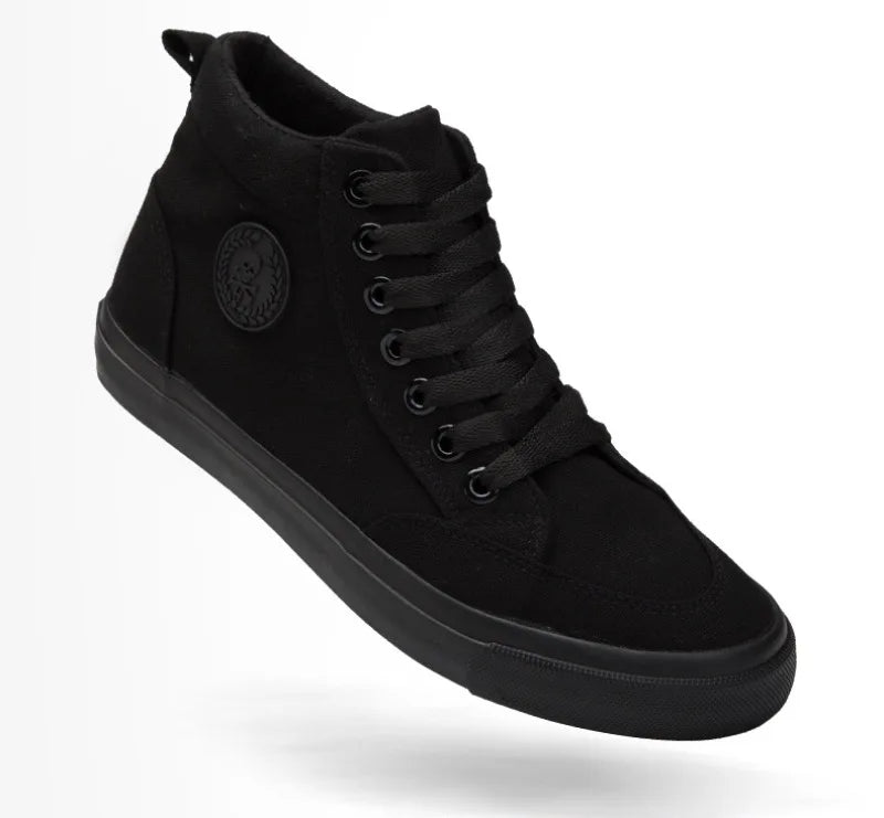 Men's High Top Sneakers Breathable Canvas Casual Shoes Fashion Street Skateboard Shoes for Men Lace Up Vulcanize Shoes Tenis2024