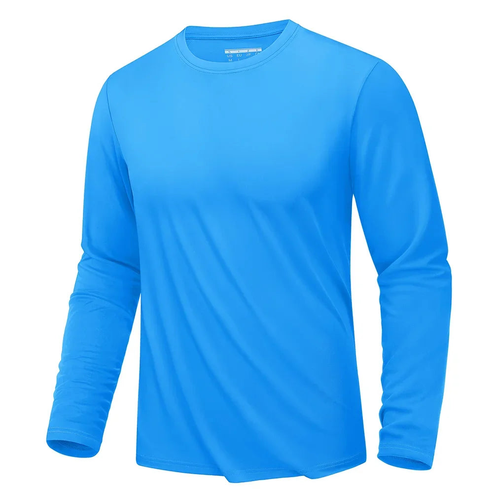 Men's Sun Protection  Summer official-website Long Sleeve Quick Dry Men T Shirts Breathable Hiking Fish Performance Top UV-Proof