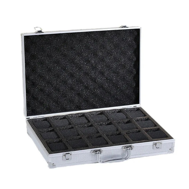 Portable Aluminum Alloy Watch Storage Box 10/12/18 Grid Large Capacity Jewelry Collection Watch Case Quality Gift Box for Watche