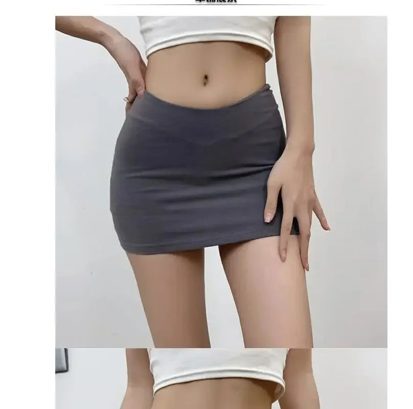 Women Summer Sexy Shorts Skirts Summer Korean Low Waist Office Ladies Mini Skirts Fashion Casual Solid A Line Skirts New