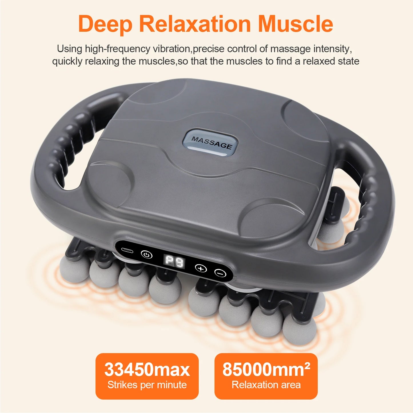 Multi-head Fascia Gun Deep Relaxation Muscle Red Light Deep Tissue Body Muscle Massage Gun