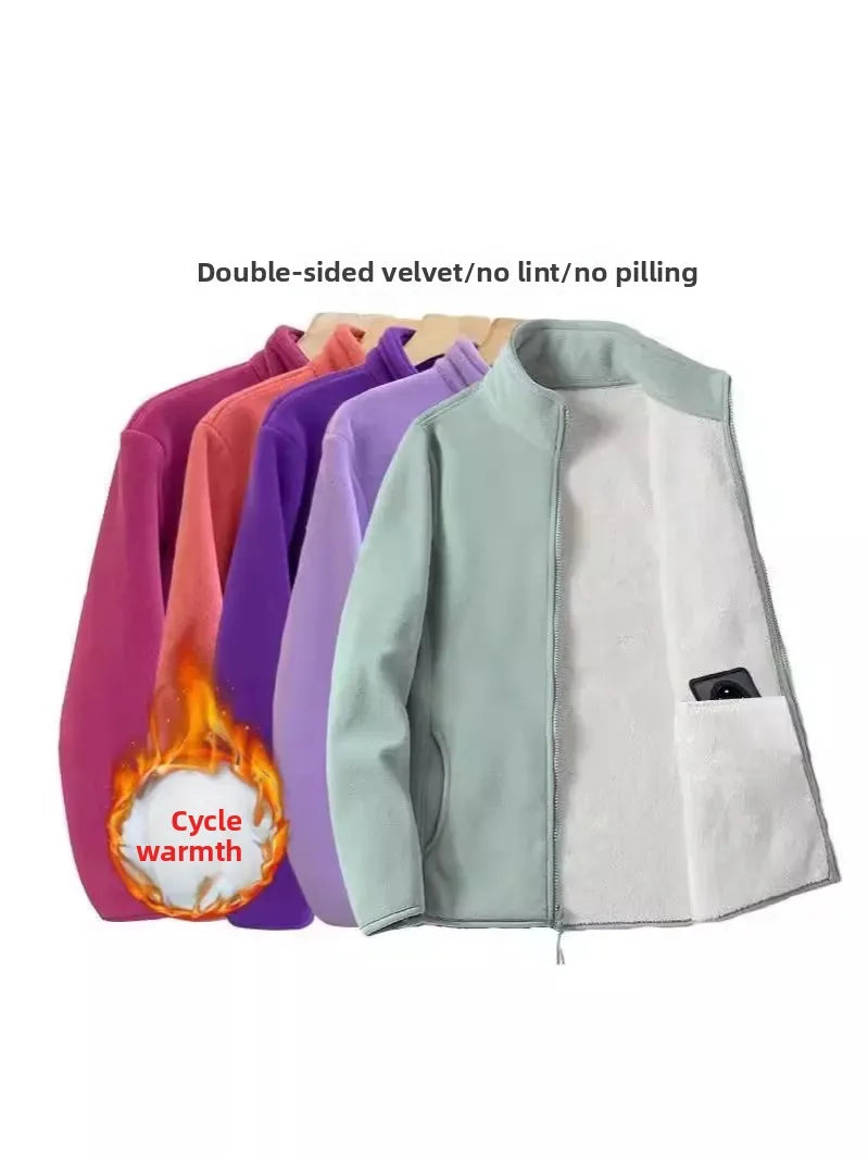 Ladies Double-Sided Fleece Lamb Velvet Jacket Trendy Hot Sale Of The Season Spring Autumn Winter Polyester Fiber Open Cardigan S