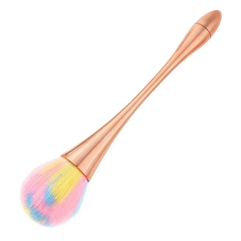 Rose Gold Powder Blush Makeup Brushes Professional Make Up Brush Soft Hair Large Nail Dust Cleaner Manicure Cosmetic Beauty Tool