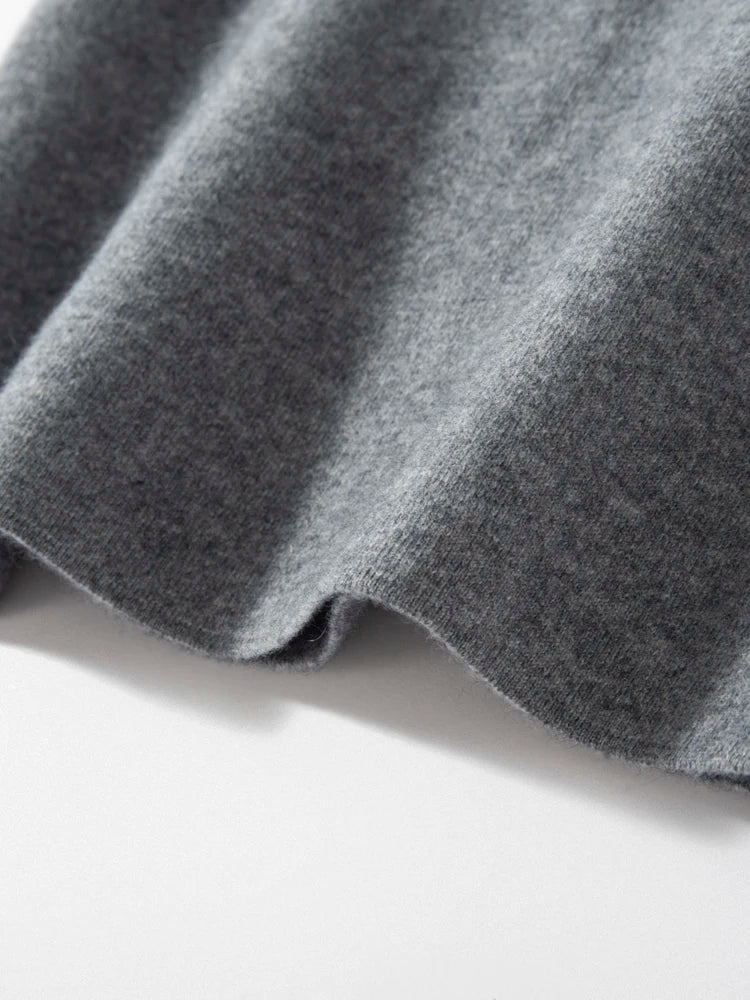 New Chic Women 100% Cashmere Mini Skirt Preppy Style Cashmere Knitted Skirt Autumn Winter Soft Warm Luxury Cashmere Dress