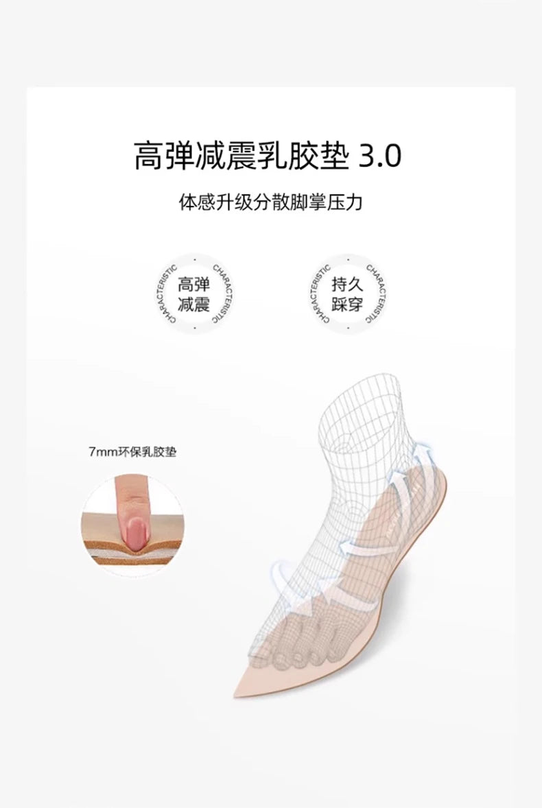 2025 new black suede high-heeled slippers with a warm and sexy temperament, pointed red bottom and slim heels for women