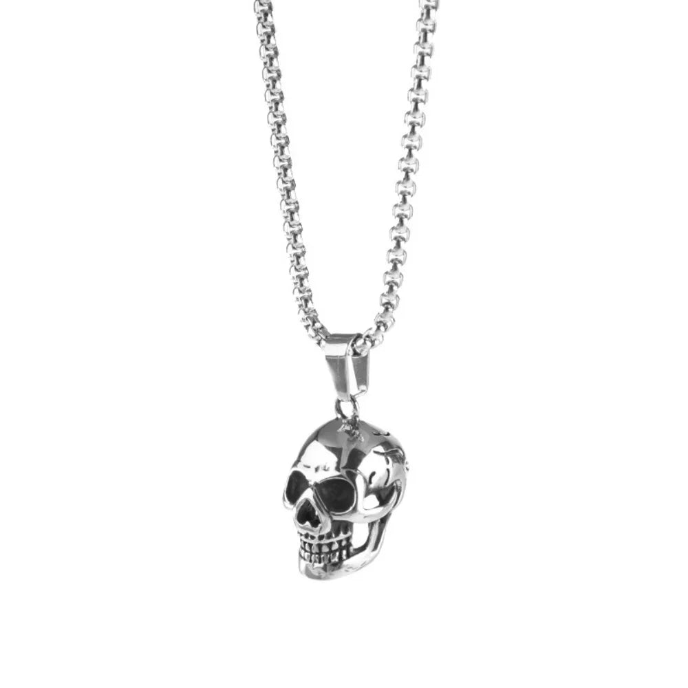 New Europe and The United States Personality Skull Pendant Necklace Men's Trend of Fashion Punk Hip-hop Men's Necklace Jewelry