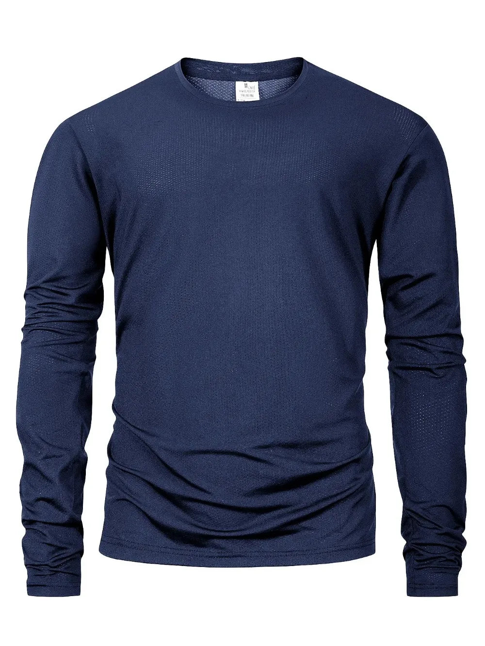 Mens Long Sleeved Casual T-Shirt Solid Color Cotton O-neck Long Sleeved High Quality Basic T-shirt Male Loose Breathable Tops