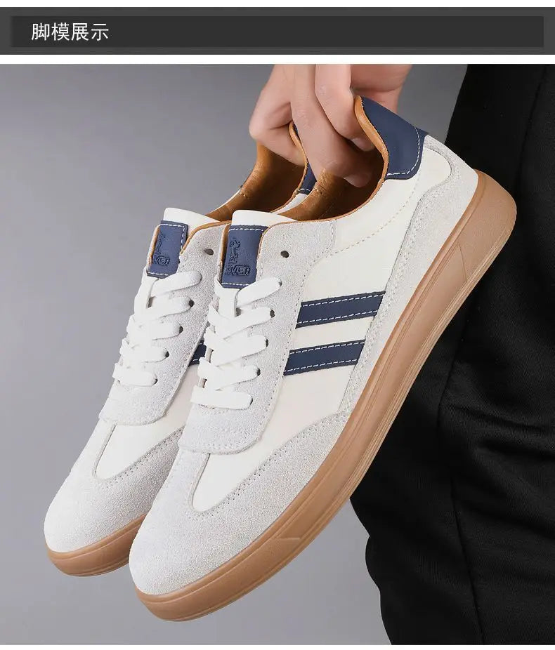 High Quality Leather Sneakers Men Trainers Classic Casual Sports Shoes Man Flat Sneakers Outdoor Non-slip Men's Skateboard Shoes