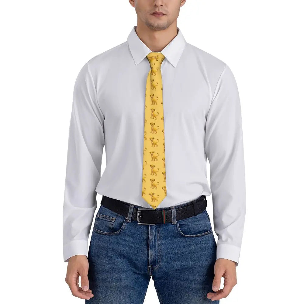 Custom The Lion King Hakuna Matata Necktie Mens Mens Suit Tie For Thanksgiving Day