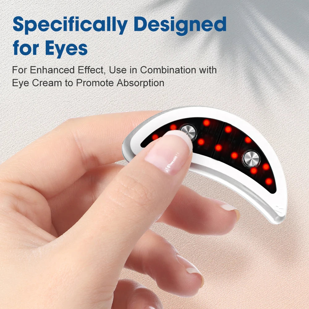 Electric Portable Ems Red Light Therapy Massage Led Eye Patch With Microcurrent Eye Care Device Anti-aging Dark Circles Remover