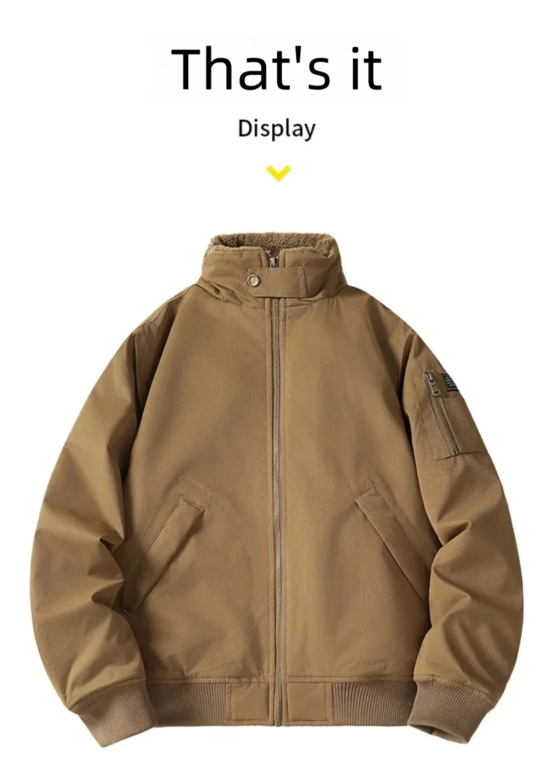 Men's Winter Cotton Jacket, Versatile Casual Stylish Windproof Warm Stand - Collar Coat