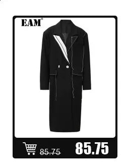 [EAM] High Elastic Waist Black Irregular Pleated Midi Elegant Half-body Skirt Women Fashion Tide New Spring Autumn 2025 1DJ0400