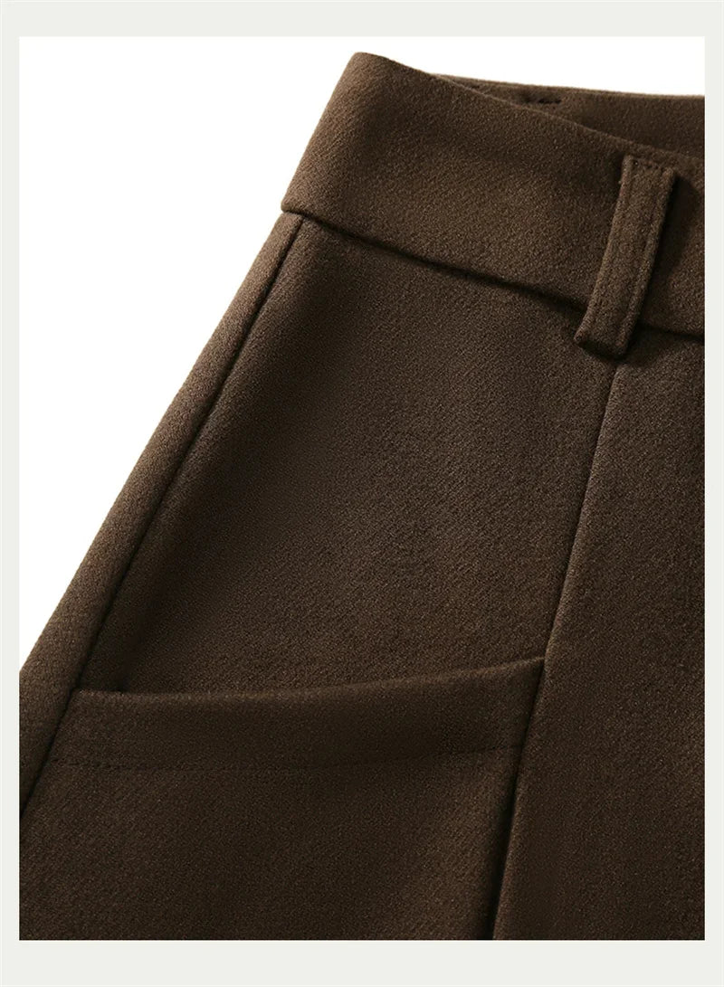 New Spring Autumn Fashion Skirt Women Elegant High Waist Solid Color A-line Casual Midi Skirts Office Lady Women's Clothing