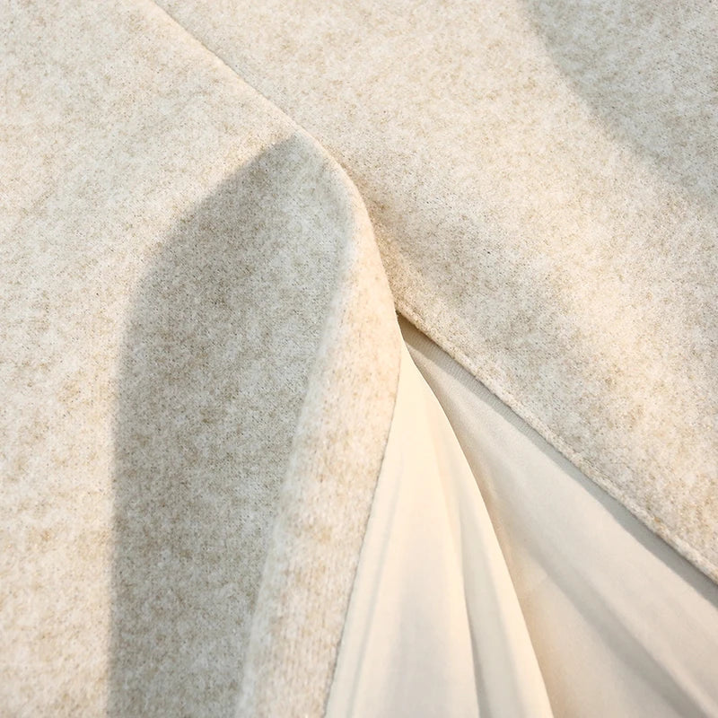 Seoulish 2024 New Autumn Winter Wrapped Woolen Midi Skirts for Women Fashion High Waist Solid Color Office Lady Straight Skirts