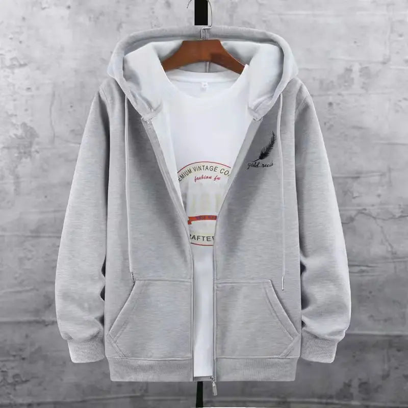 Men's Sherpa Lined Zip Hoodie Heavyweight, Winter Fleece Jacket S-5XL, Oversized Pullover Coat with Hood for Cold Weather